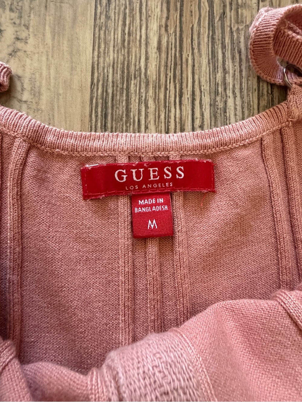 Guess Ribbed Maxi Dress in Dusty Rose with Button Accents (unworn) - Picture 5 of 7